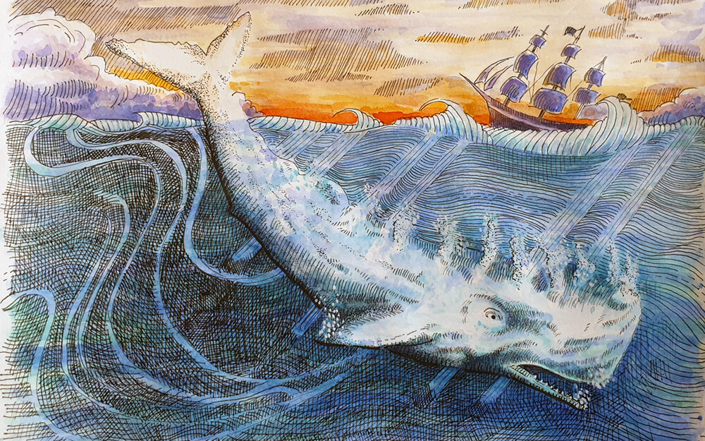 Nautical by Nature: Traditional pen, ink and watercolour sketch on cartridge paper.
