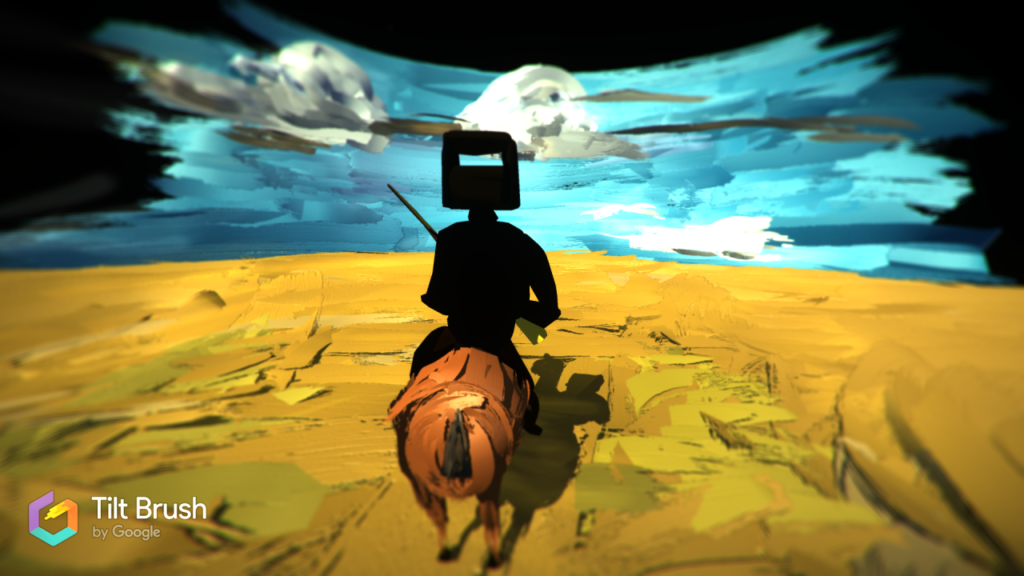 Sir Sidney Nolan's Ned Kelly reimagined through Google Tiltbrush in Virtual reality (VR)